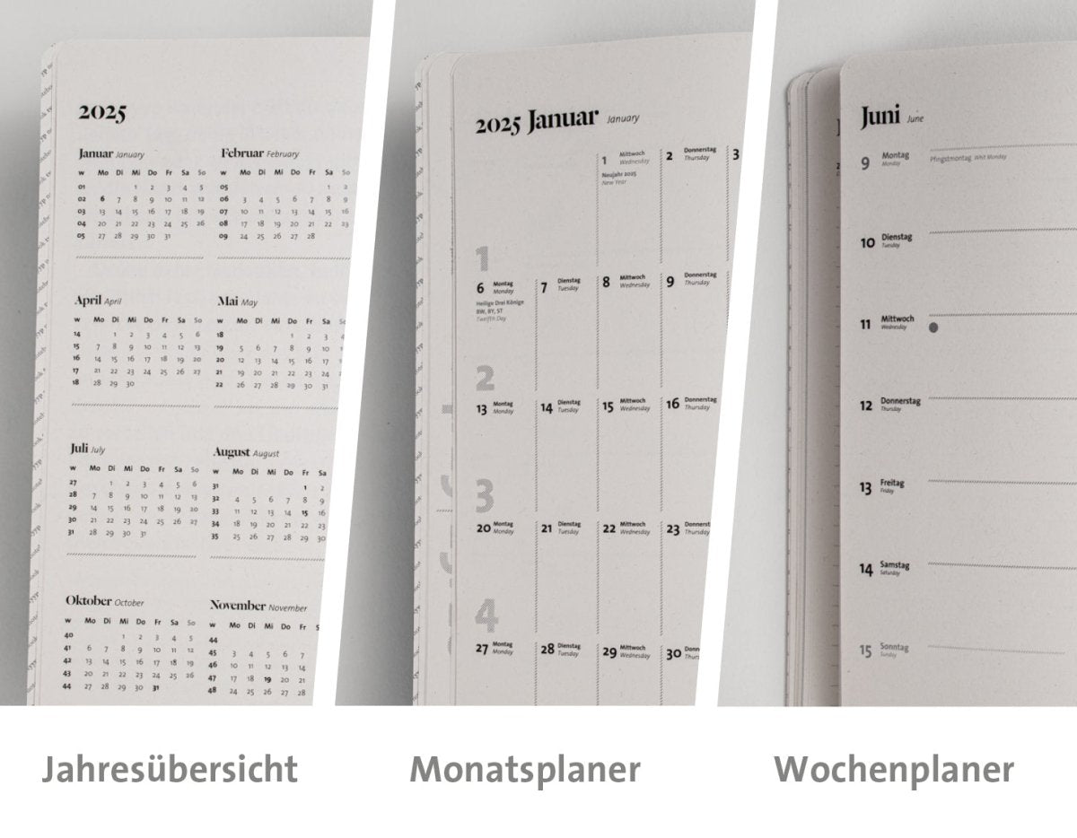 Buchkalender 2025 „Schweizer Broschur“ - tyyp