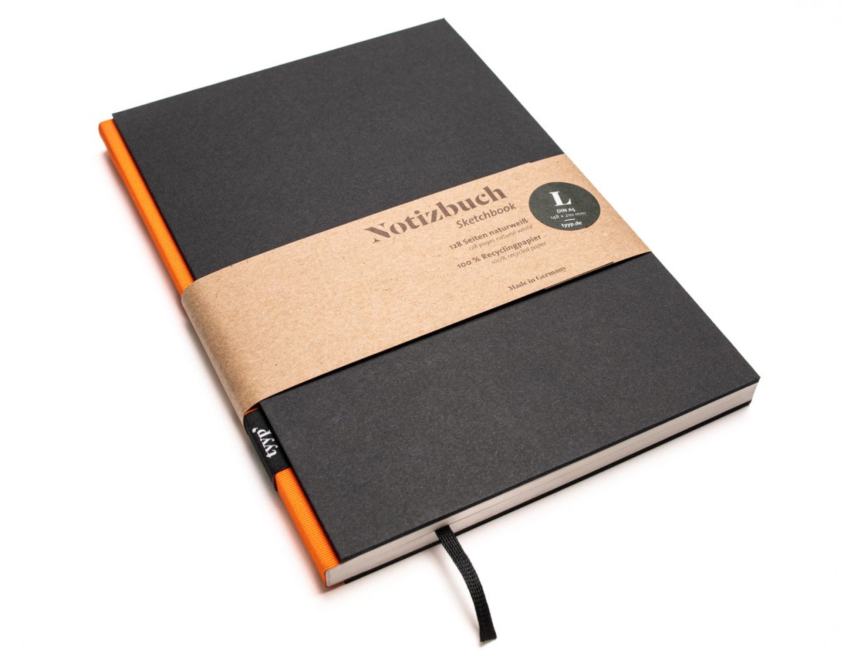 Design Notizbuch A5 aus 100 % Recyclingpapier „BerlinBook“ - tyyp