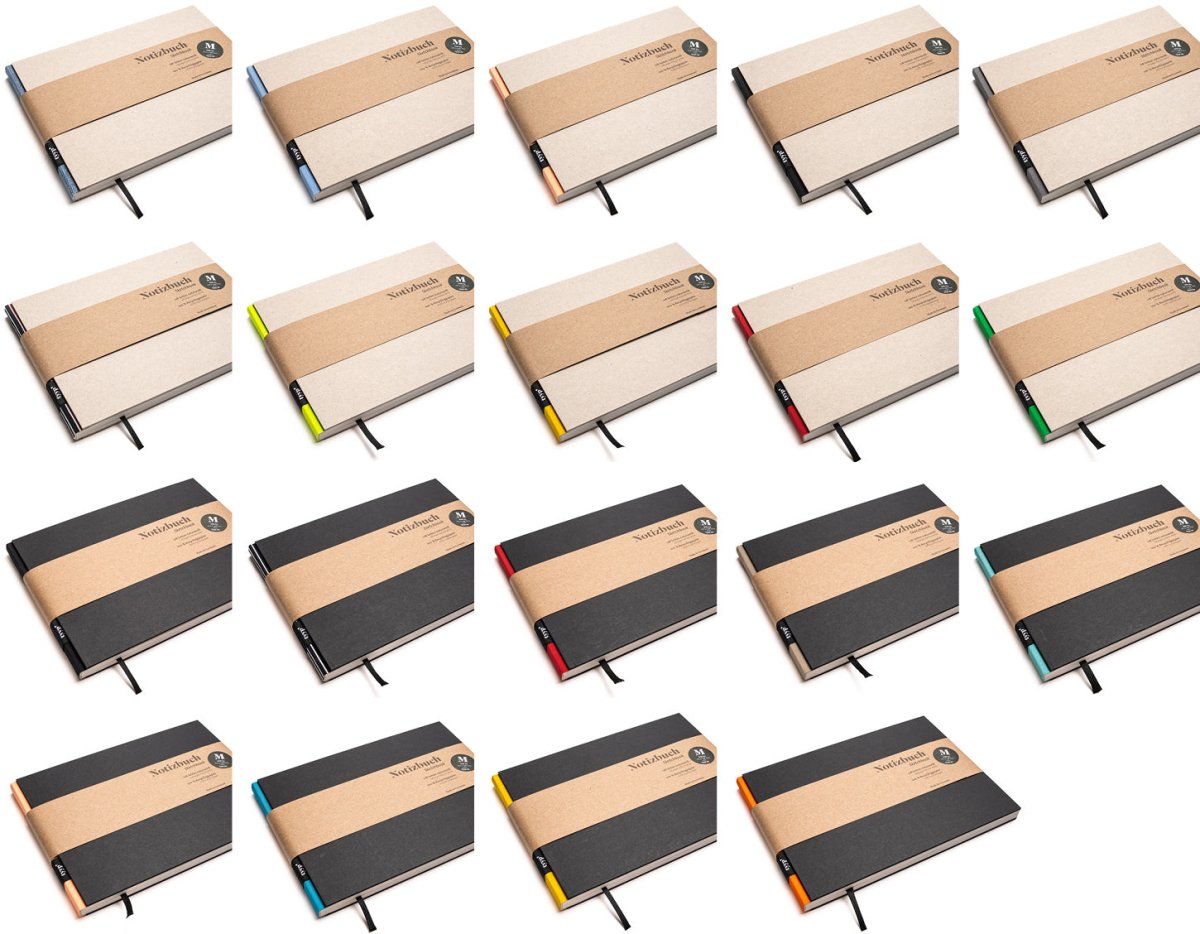 Design Notizbuch Querformat A5 aus 100 % Recyclingpapier „BerlinBook“ - tyyp