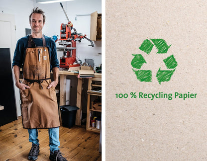 Notizbuch A5 aus 100 % Recyclingpapier „Schweizer Broschur“ - tyyp