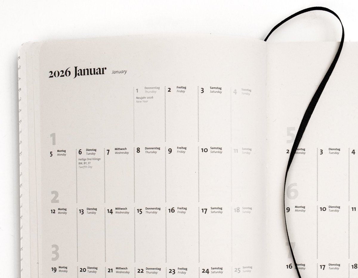 Taschenkalender 2026 – kompakt, klar, nachhaltig - tyyp