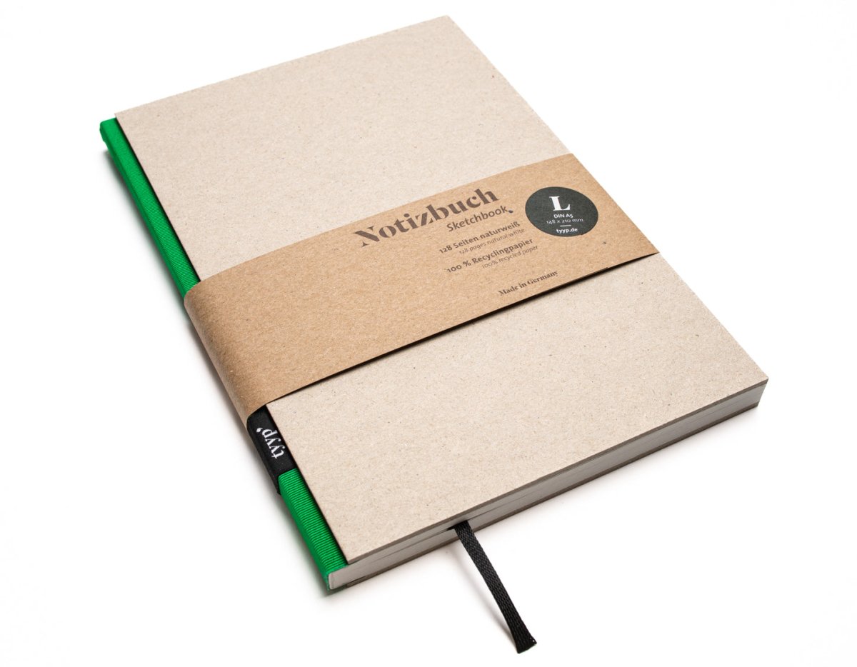 Design Notizbuch A5 aus 100 % Recyclingpapier „BerlinBook“ - tyyp