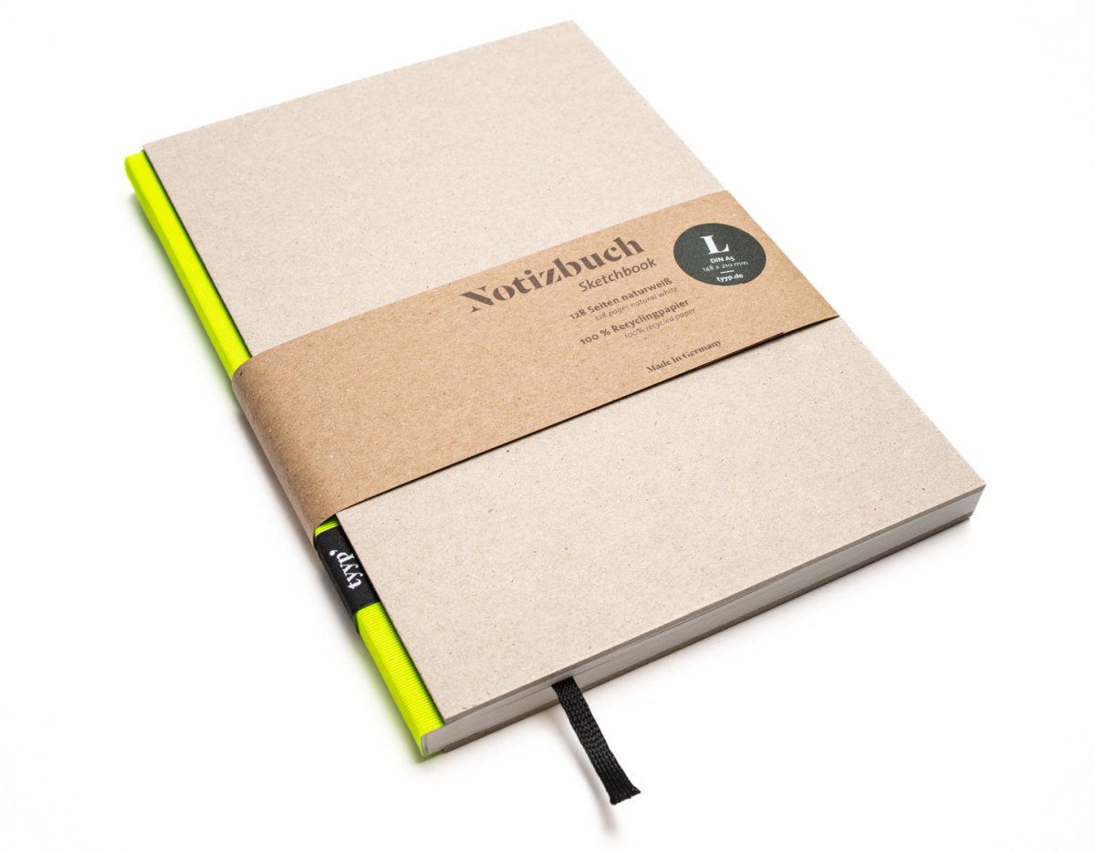 Design Notizbuch A5 aus 100 % Recyclingpapier „BerlinBook“ - tyyp