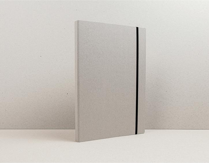 Klemmbrettmappe recyclingkarton Öko-Grau nachhaltig - tyyp Individuell bedruckte Design-Klemmmappe mit Firmenlogo von TYYP®