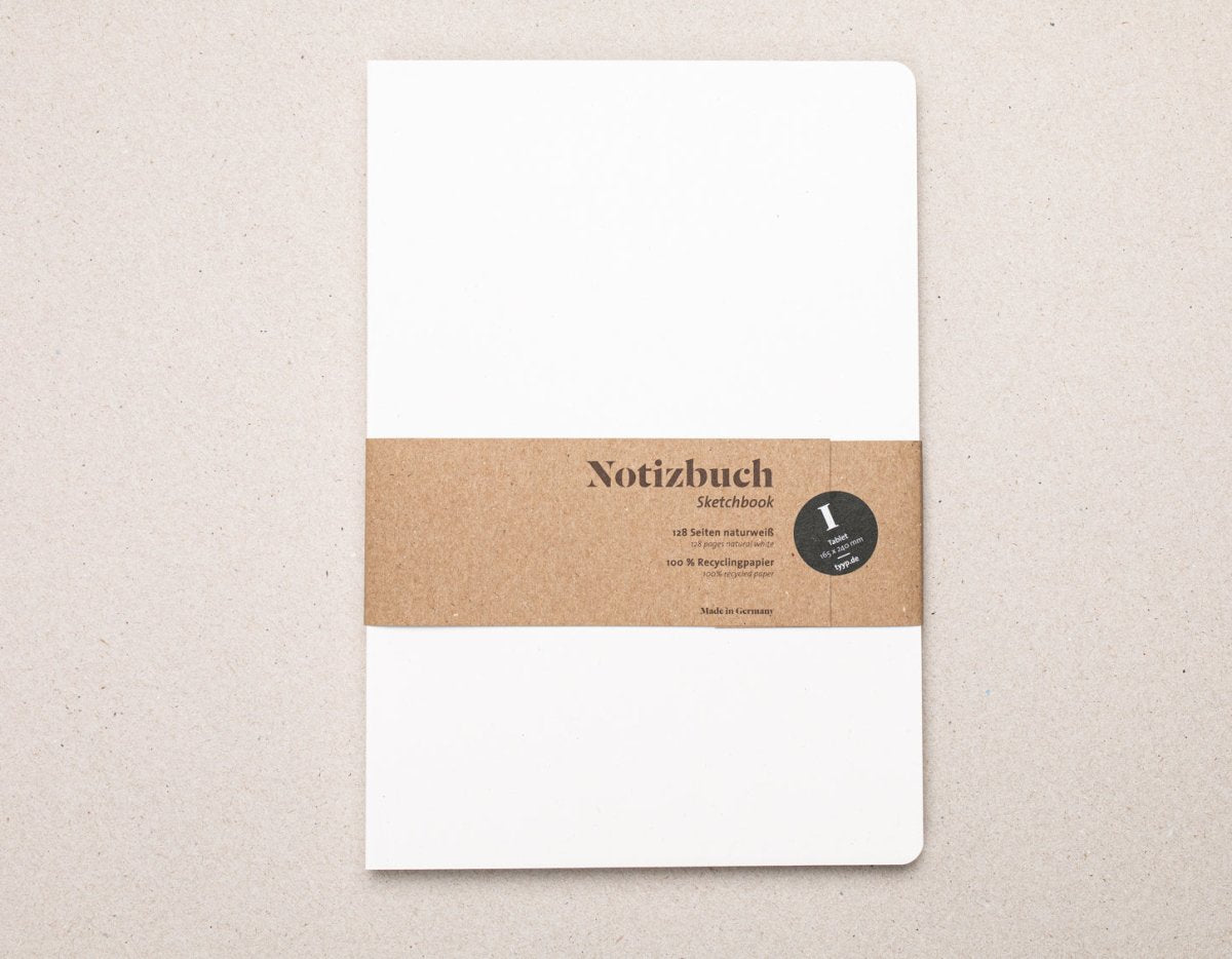 Notizbuch A5+ Softcover aus 100 % Recyclingpapier „Blanko“ - tyyp