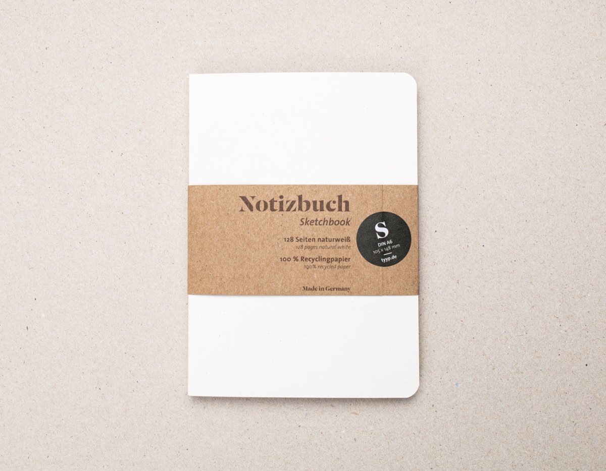 Notizbuch A6 Softcover aus 100 % Recyclingpapier „Blanko“ - tyyp