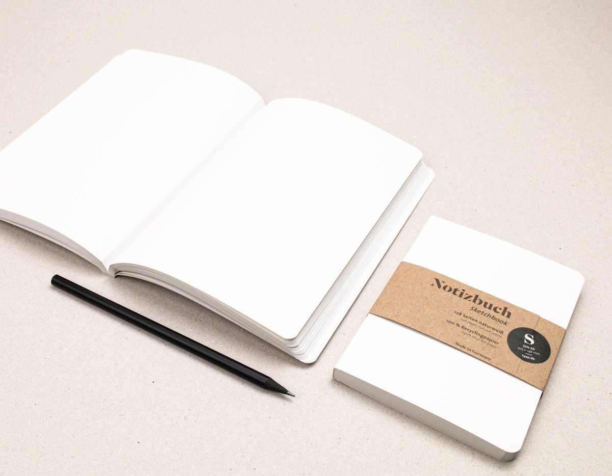 Notizbuch A6 Softcover aus 100 % Recyclingpapier „Blanko“ - tyyp