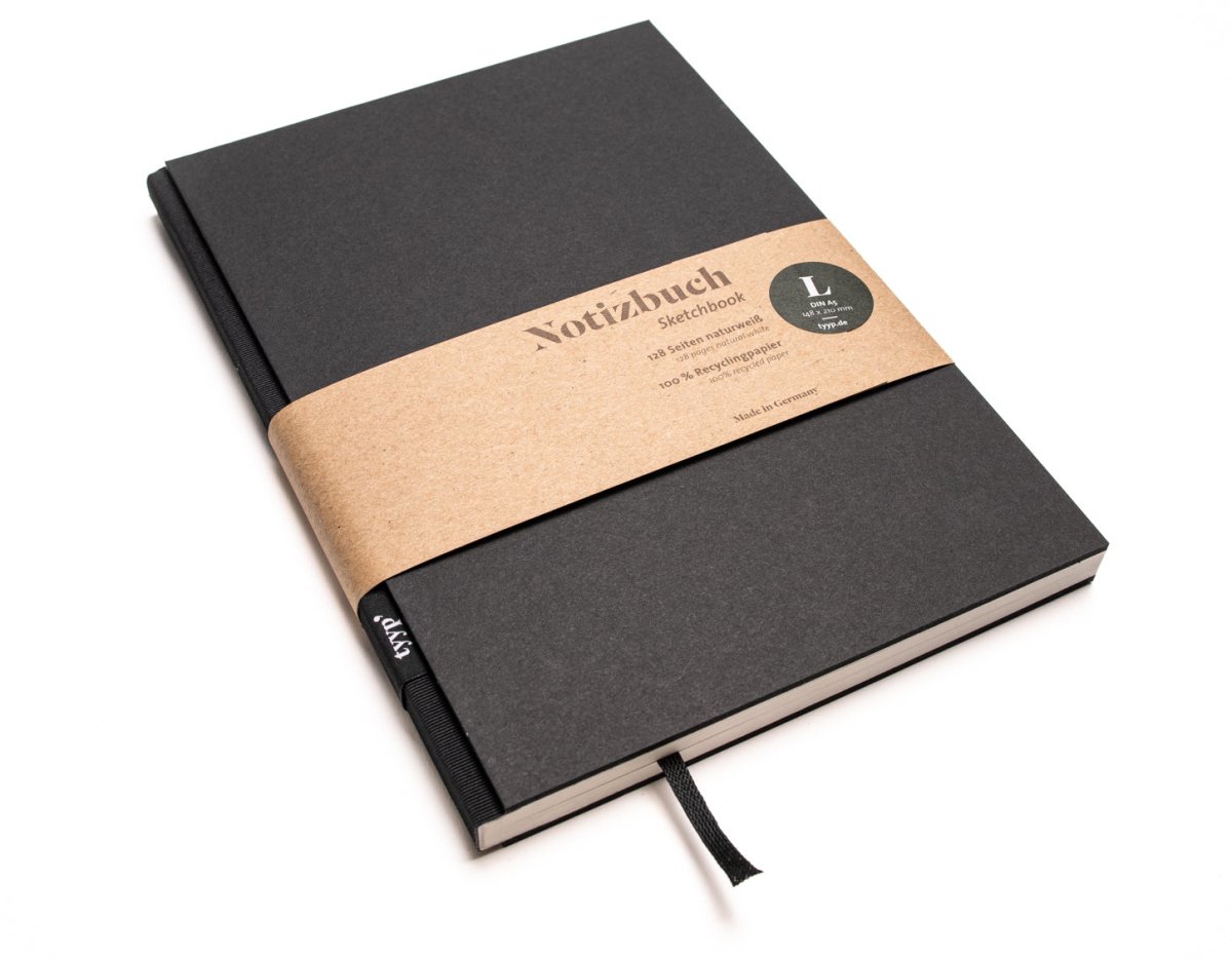 SALE - Design Notizbuch A5 aus 100 % Recyclingpapier „BerlinBook“ - tyyp