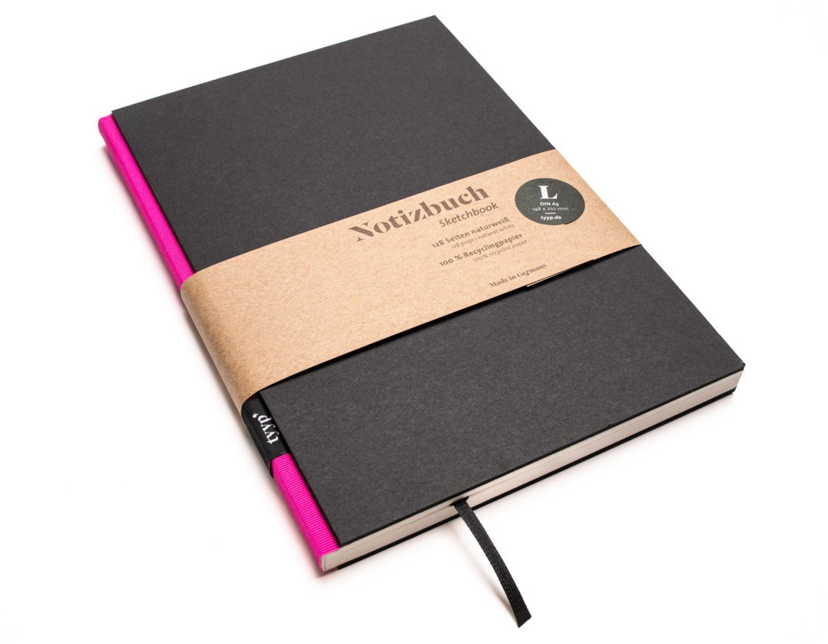 SALE - Design Notizbuch A5 aus 100 % Recyclingpapier „BerlinBook“ - tyyp