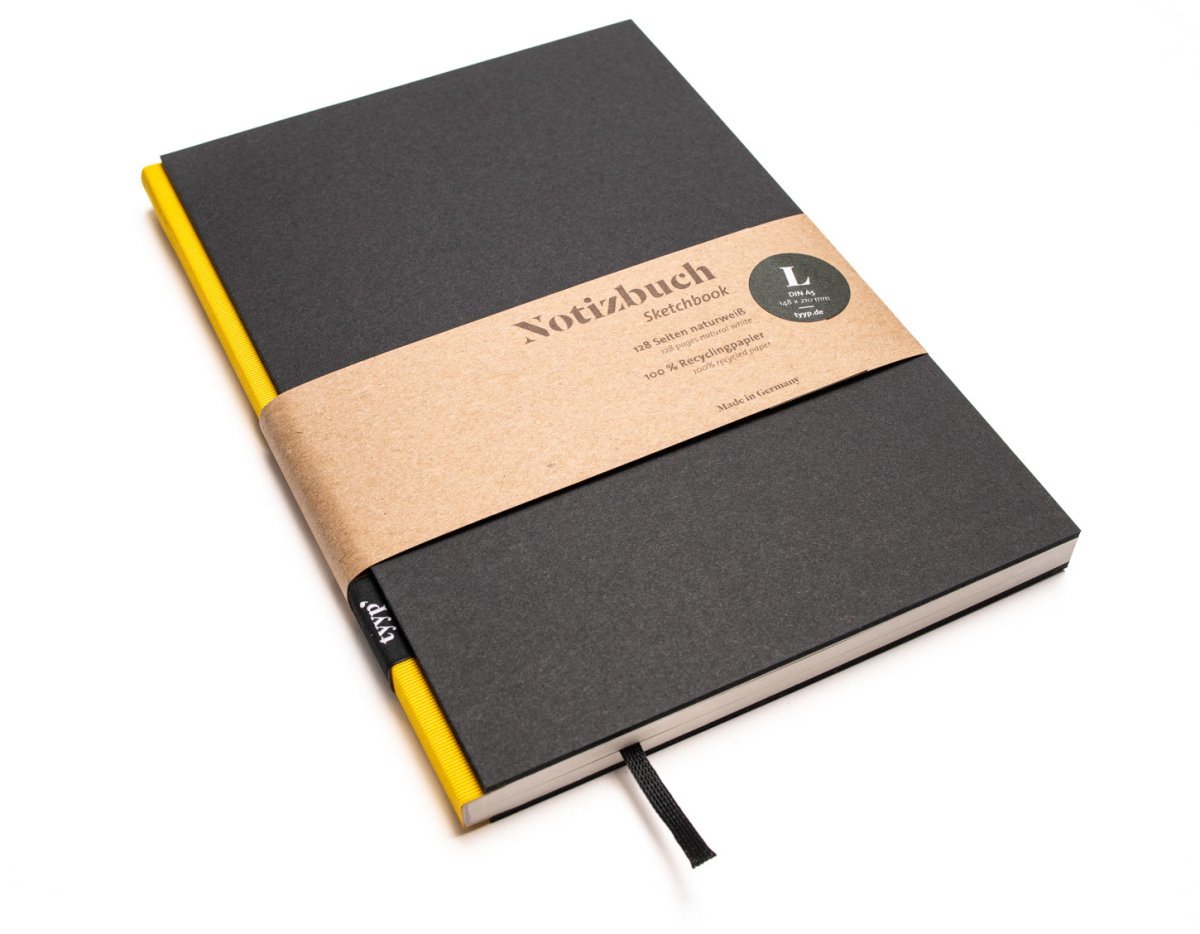 SALE - Design Notizbuch A5 aus 100 % Recyclingpapier „BerlinBook“ - tyyp