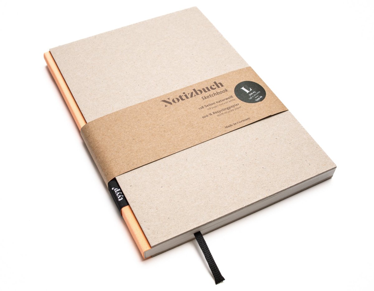 SALE - Design Notizbuch A5 aus 100 % Recyclingpapier „BerlinBook“ - tyyp