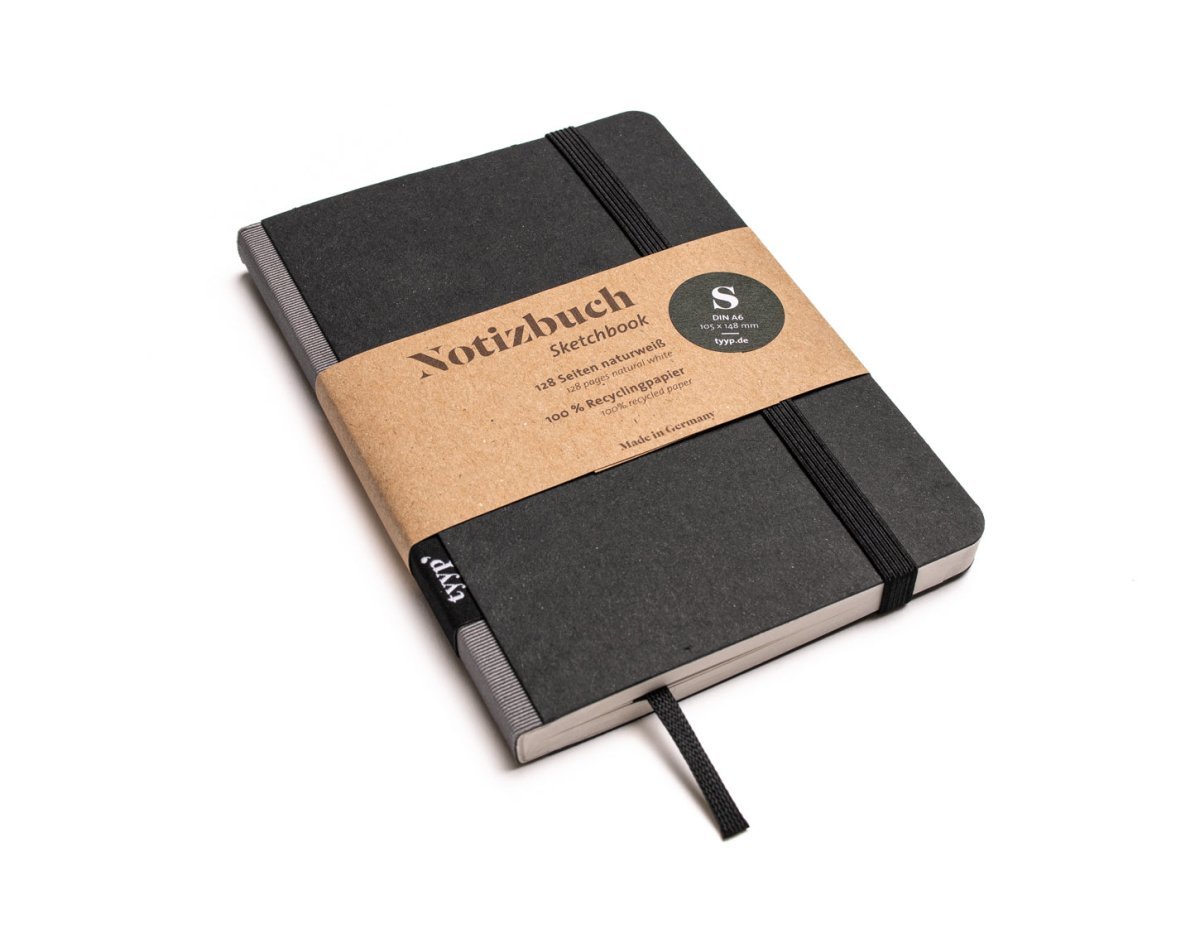 SALE - Nachhaltiges Notizbuch A6 aus 100 % Recyclingpapier „Klassik“ - tyyp