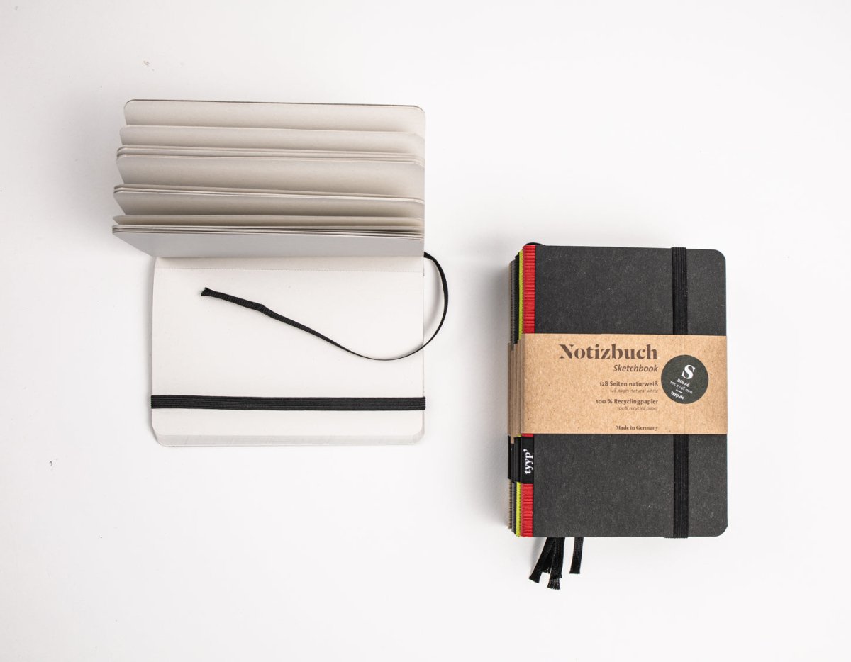 SALE - Nachhaltiges Notizbuch A6 aus 100 % Recyclingpapier „Klassik“ - tyyp