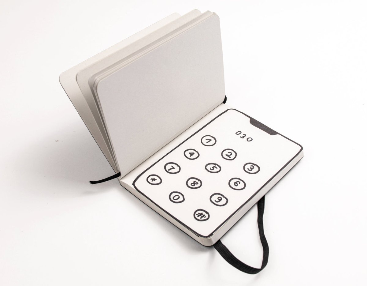 SALE - Nachhaltiges Notizbuch A6 aus 100 % Recyclingpapier „Klassik“ - tyyp