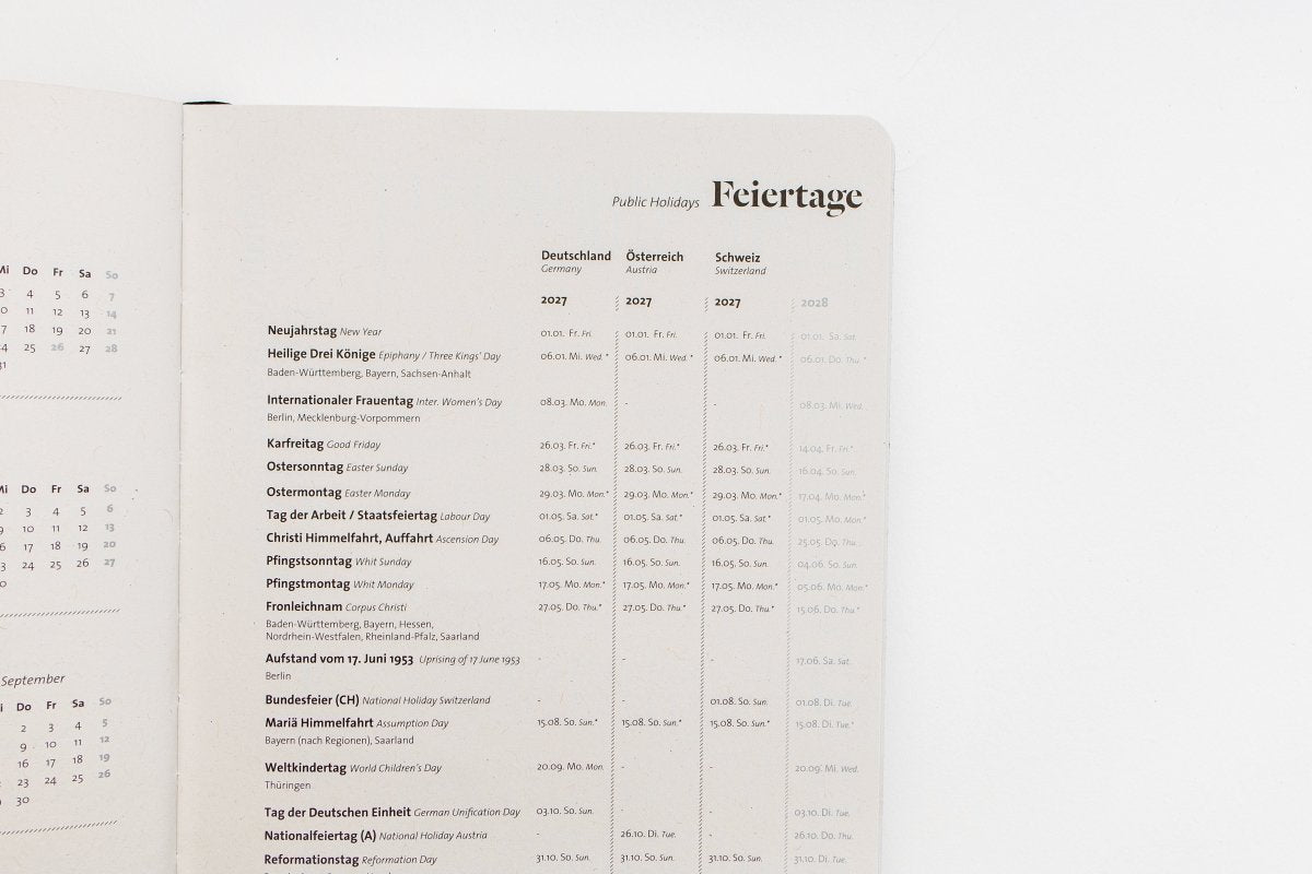 Feiertage & Brückentage 2027 – alle Termine für Deutschland und Österreich - tyyp