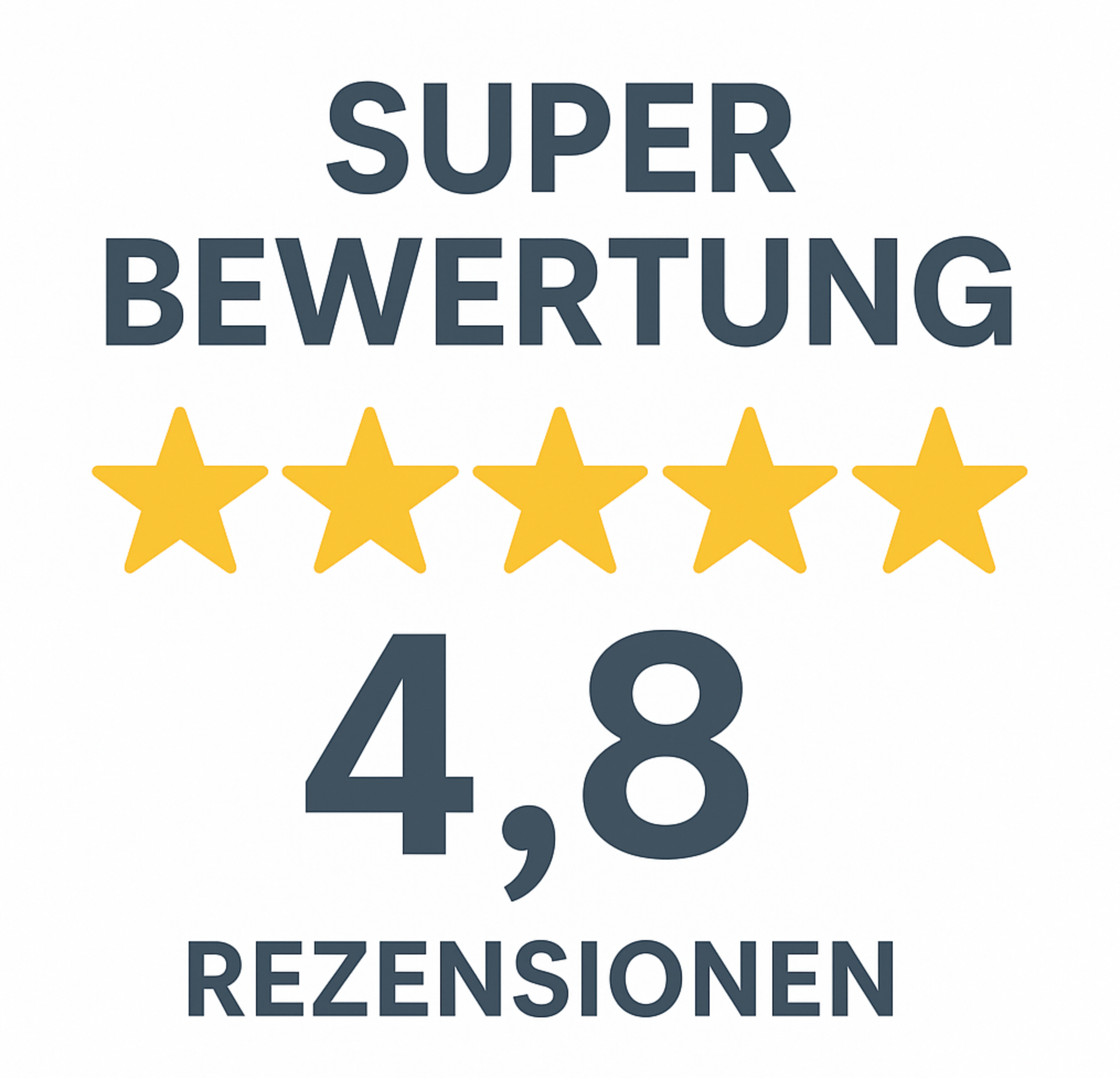 4,8 Sterne und über 1.000 top Bewertungen