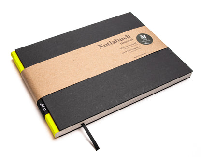 SALE  Design Notizbuch Querformat A5 aus 100 % Recyclingpapier „BerlinBook“