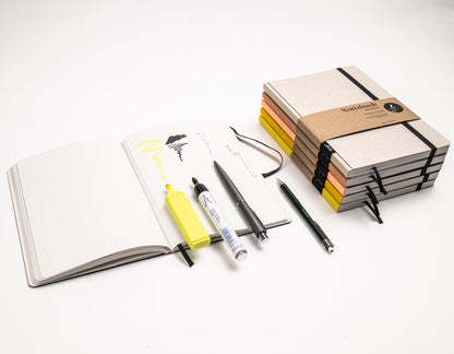 Farbiges Notizbuch A5 – Cover, Gummiband & Lesezeichen farblich abgestimmt - tyyp