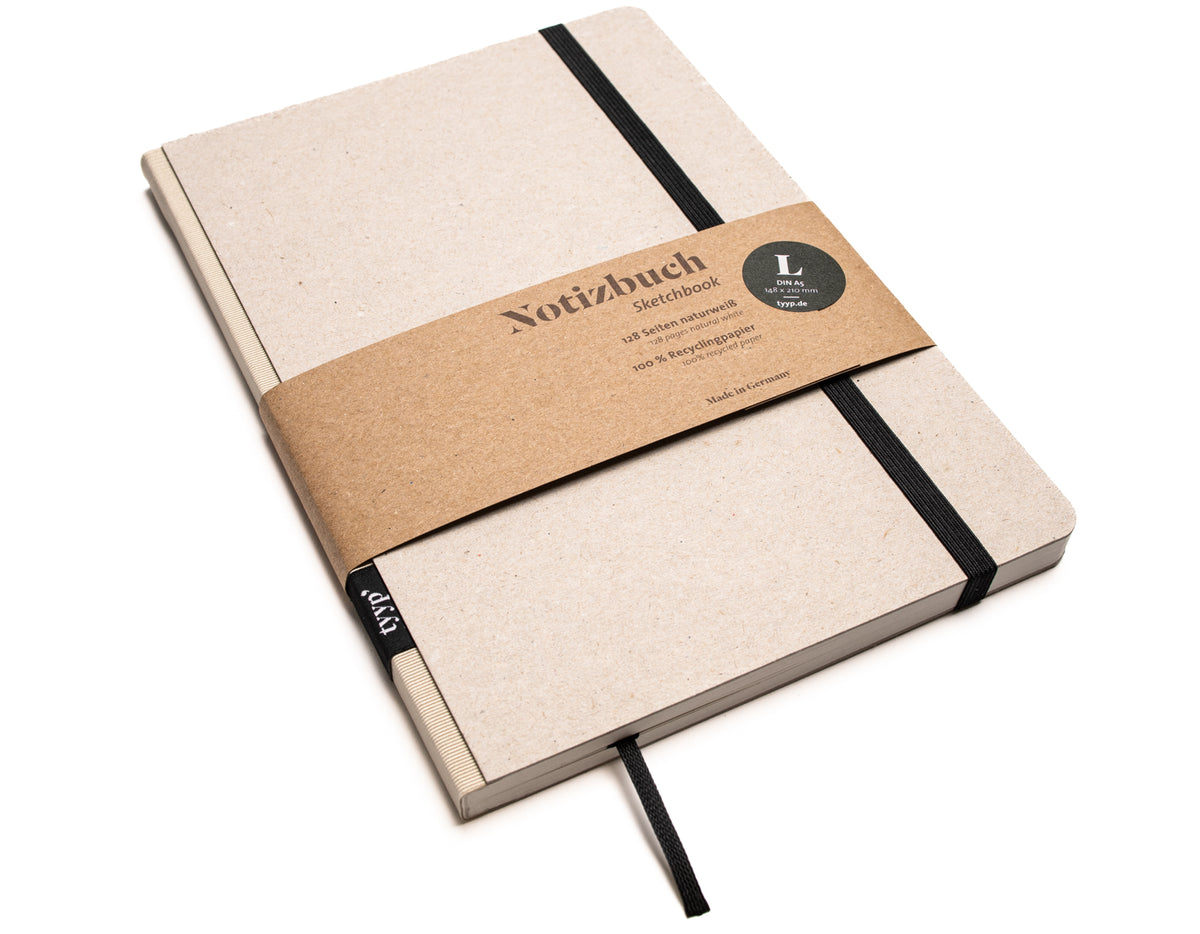 Farbiges Notizbuch A5 – Cover, Gummiband & Lesezeichen farblich abgestimmt