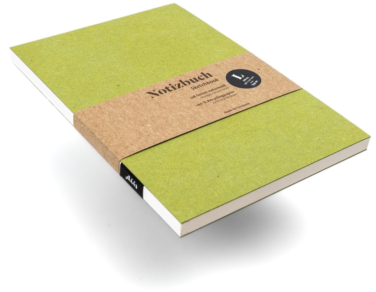 Notizbuch A5 PURE – Hardcover, blanko, 180°-Aufschlag - tyyp