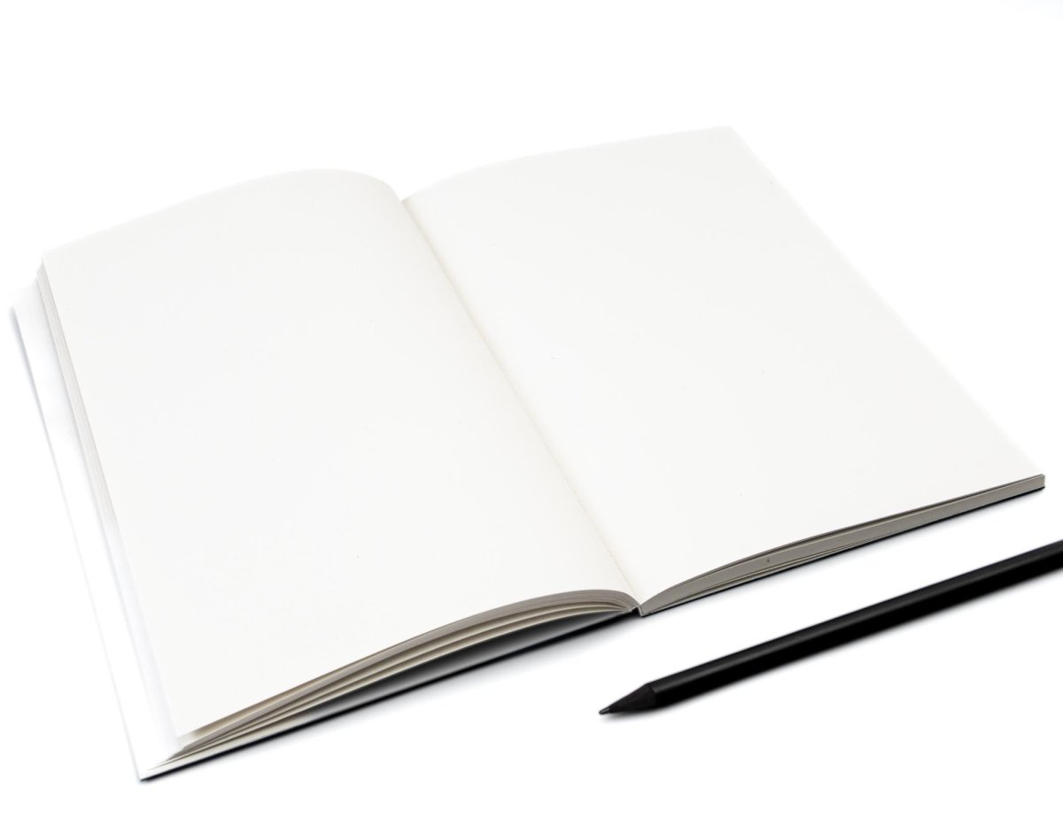 Notizbuch A5 PURE – Hardcover, blanko, 180°-Aufschlag - tyyp