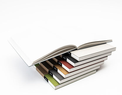 Notizbuch A5 PURE – Hardcover, blanko, 180°-Aufschlag - tyyp
