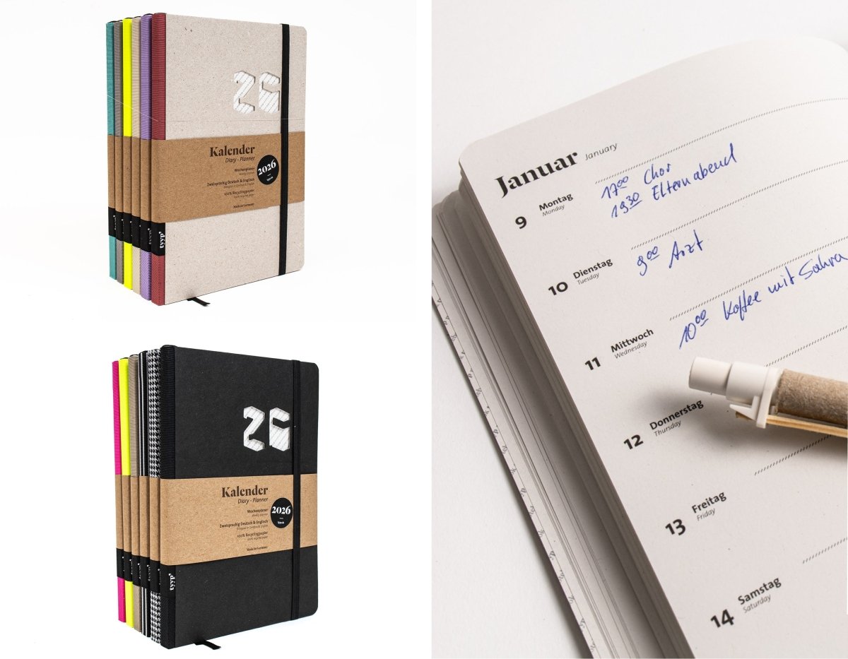 Taschenkalender 2026 – kompakt, klar, nachhaltig - tyyp
