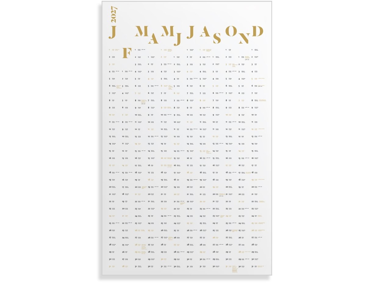 Wandkalender 2027 - tyyp