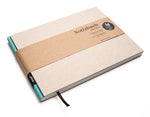 Design Notizbuch Querformat A5 aus 100 % Recyclingpapier „BerlinBook“ - Recyclingkarton-Maldive - tyyp
