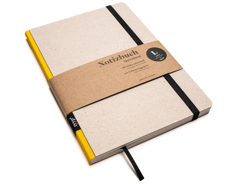 Nachhaltiges Notizbuch A5 aus 100 % Recyclingpapier „Klassik“ - tyyp