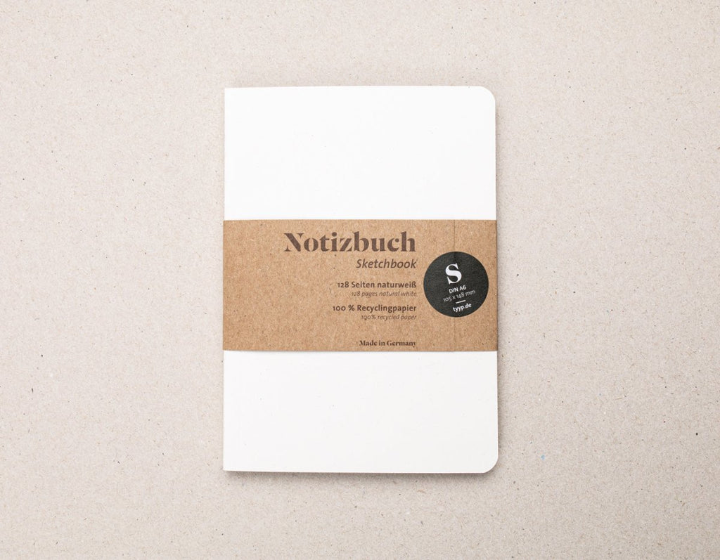 Notizbuch A6 Softcover aus 100 % Recyclingpapier „Blanko“ - tyyp